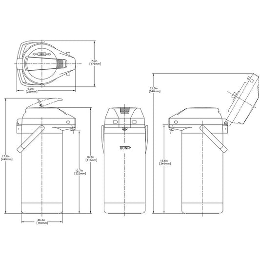 TERMO PROFESIONAL BUNN 3.8 L – Acero Inoxidable