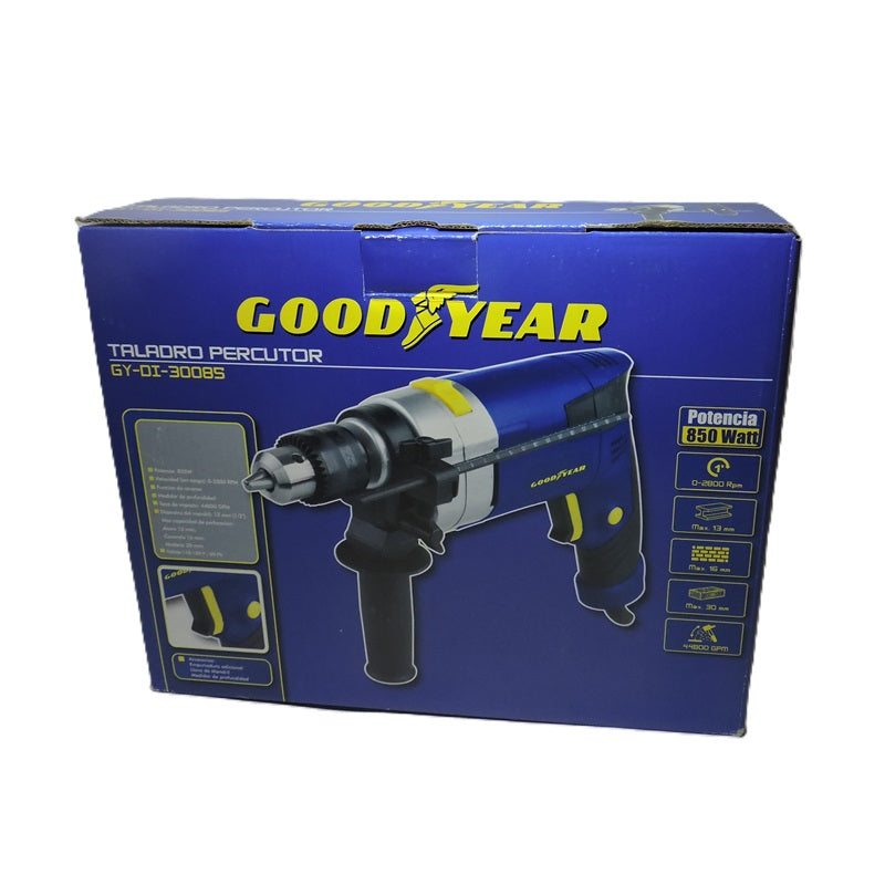 TALADRO PERCUTOR GOODYEAR 850W REVERSIBLE GY-DI-30085