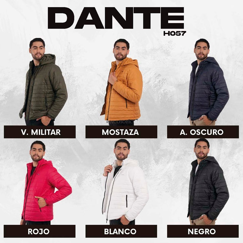 CHAQUETA PARA HOMBRE DANTE Acolchada para Hombre con Capota Removible y Bolsillo Interior