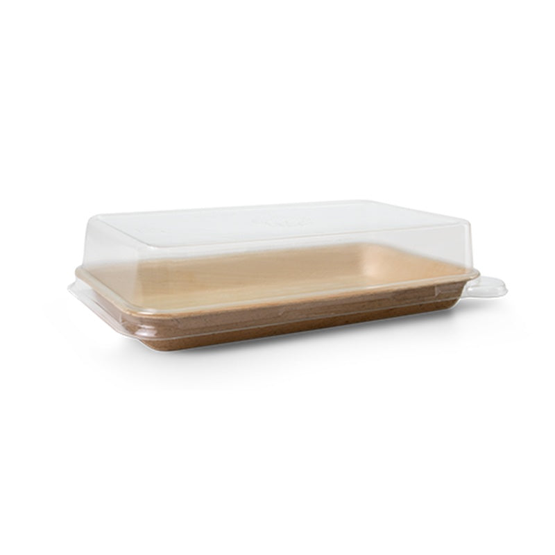 Contenedor Rectangular Biodegradable con Tapa de Plástico Reciclado LEEF – Ecológicos