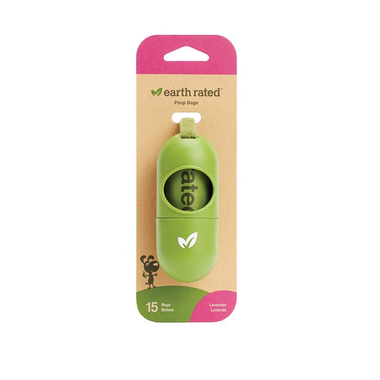 Dispensador de Bolsas para Mascotas con Aroma a Lavanda + 15 Bolsas Incluidas Earth Rated