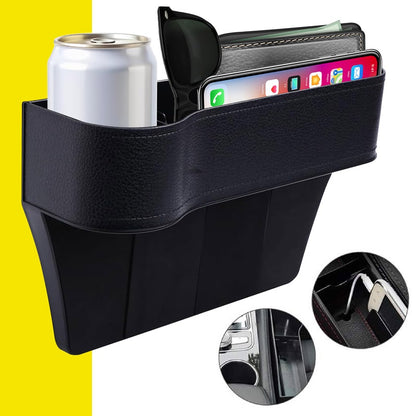 BOLSILLO ORGANIZADOR LATERAL CON PORTAVASOS PARA VEHICULO