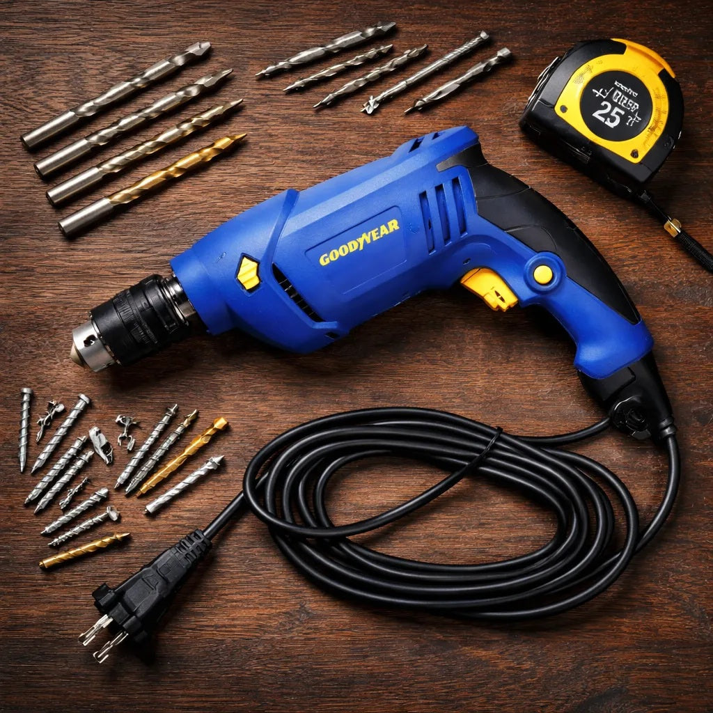 TALADRO PERCUTOR GOODYEAR 500W REVERSIBLE GY-DI-305013-1