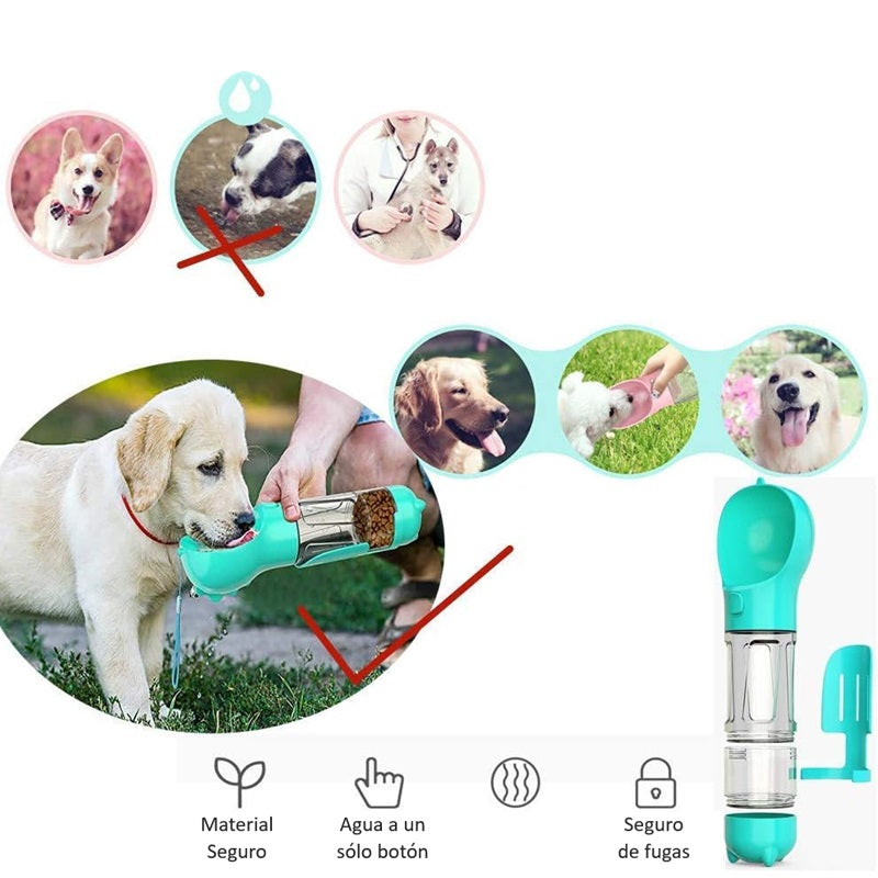 BEBEDERO MULTIFUNCIONAL 4 EN 1 PARA MASCOTAS