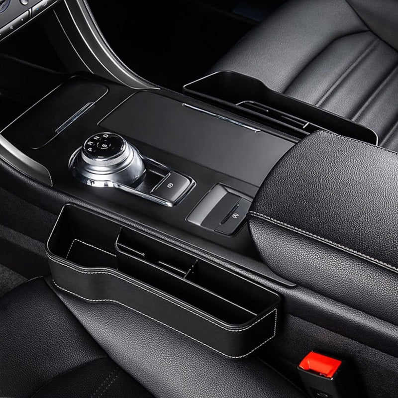 BOLSILLO ORGANIZADOR LATERAL CON PORTAVASOS PARA VEHICULO