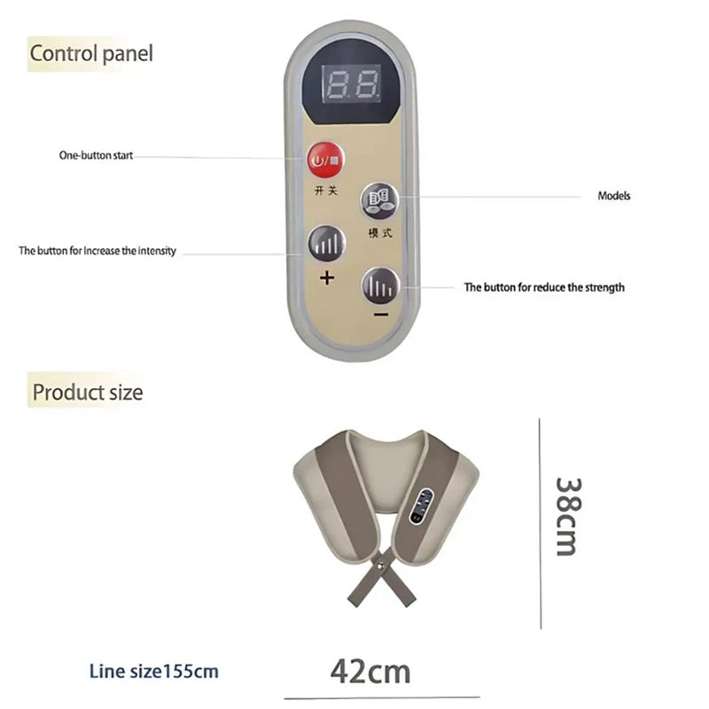 MASAJEADOR DE ESPALDA Y CUELLO ELÉCTRICO