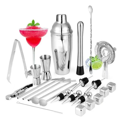 SET DE COCTELERIA EN ACERO INOXIDABLE DE 16 PIEZAS