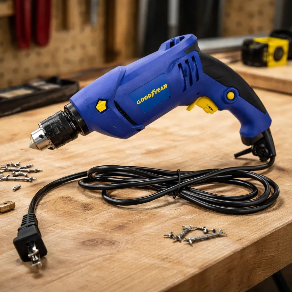 TALADRO PERCUTOR GOODYEAR 500W REVERSIBLE GY-DI-305013-1