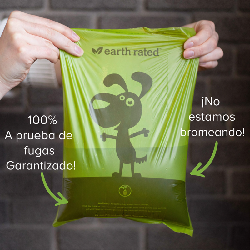Dispensador de Bolsas para Mascotas con Aroma a Lavanda + 15 Bolsas Incluidas Earth Rated