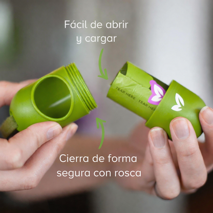 Dispensador de Bolsas para Mascotas con Aroma a Lavanda + 15 Bolsas Incluidas Earth Rated