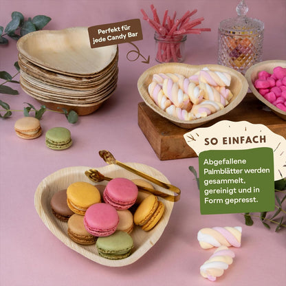 Bowls Biodegradables LEEF En Forma de Corazon – Ecológicos (3 unidades)