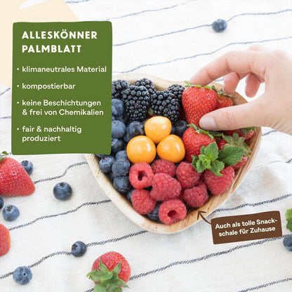 Bowls Biodegradables LEEF En Forma de Corazon – Ecológicos (3 unidades)