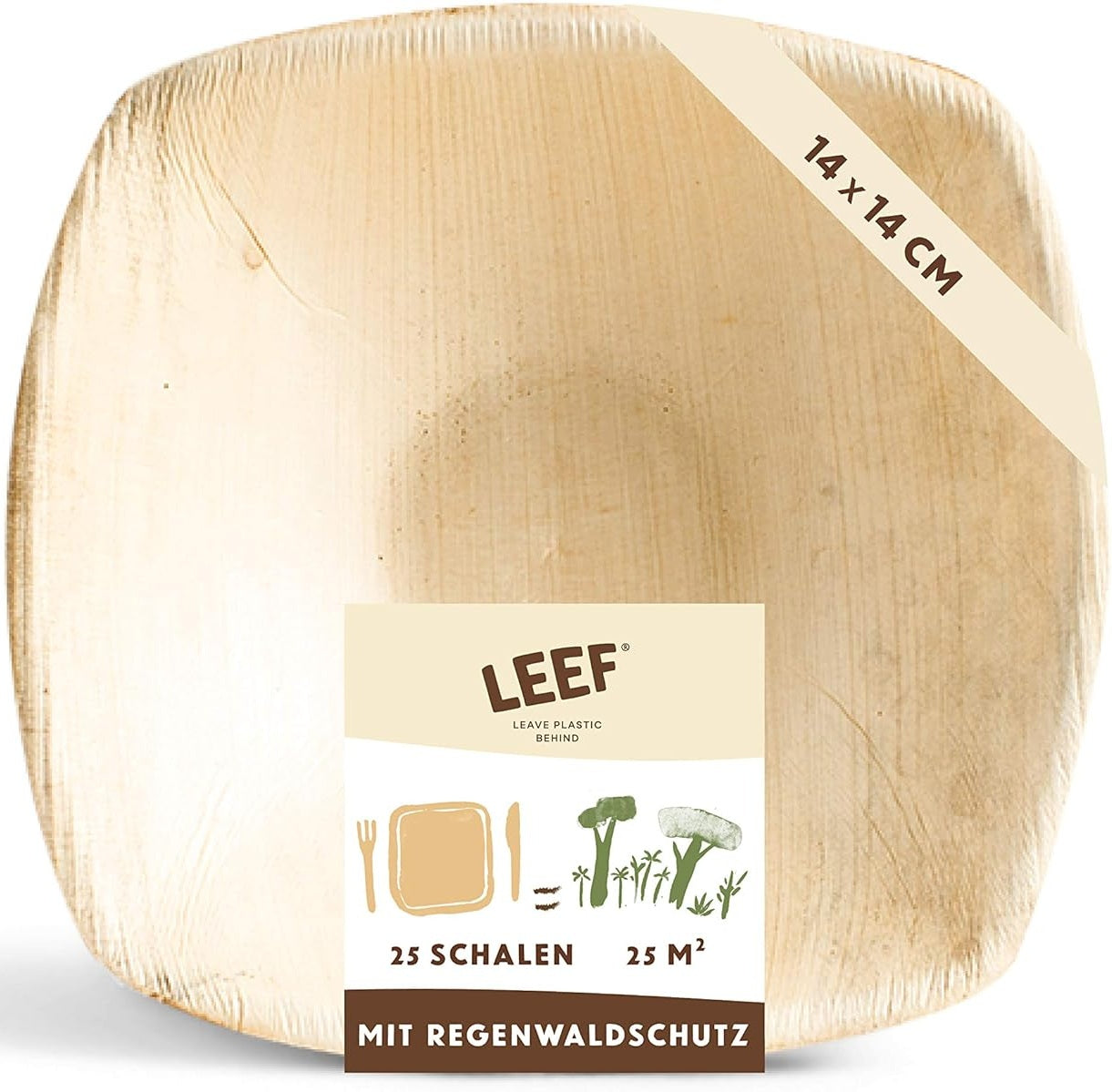 Bowls Cuadrados Biodegradables LEEF – Ecológicos