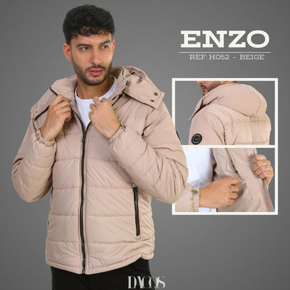 CHAQUETA PARA HOMBRE ENZO Acolchada para Hombre con Capota y Bolsillo Interior