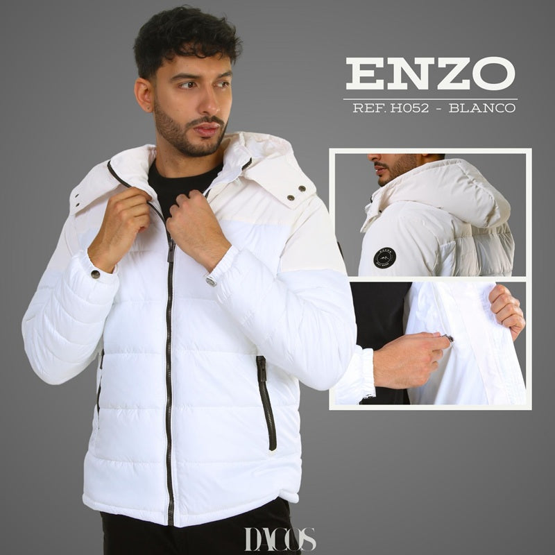 CHAQUETA PARA HOMBRE ENZO Acolchada para Hombre con Capota y Bolsillo Interior