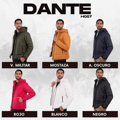 CHAQUETA PARA HOMBRE DANTE Acolchada para Hombre con Capota Removible y Bolsillo Interior