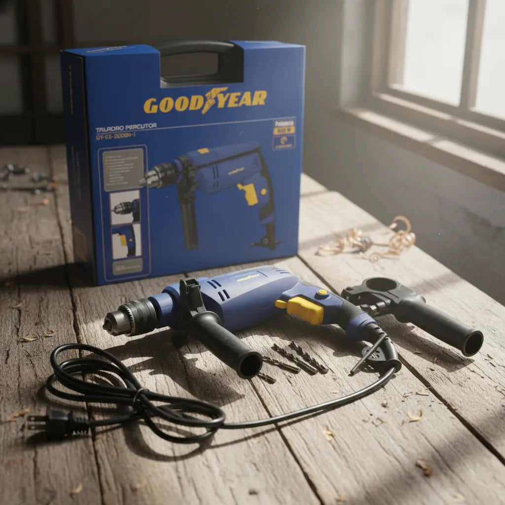 TALADRO PERCUTOR GOODYEAR 650W REVERSIBLE GY-DI-30061-1