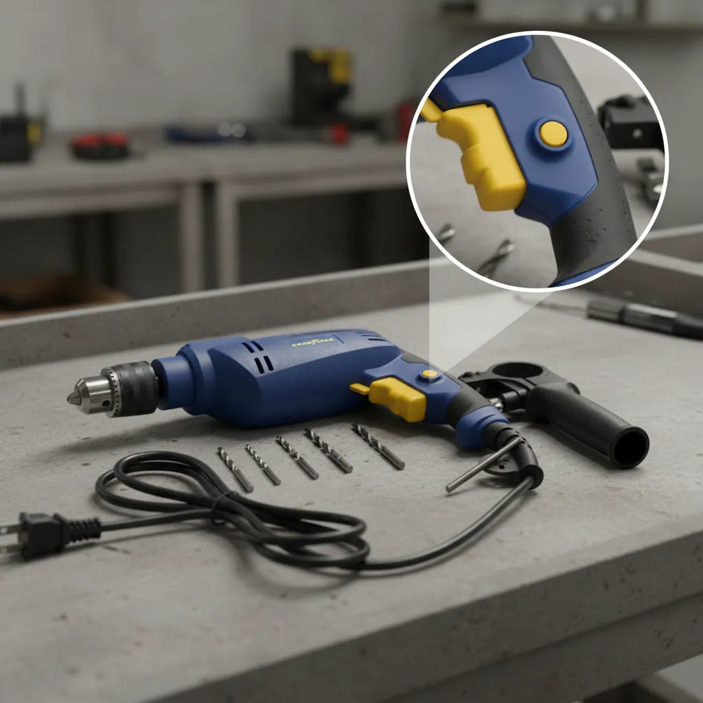 TALADRO PERCUTOR GOODYEAR 650W REVERSIBLE GY-DI-30061-1