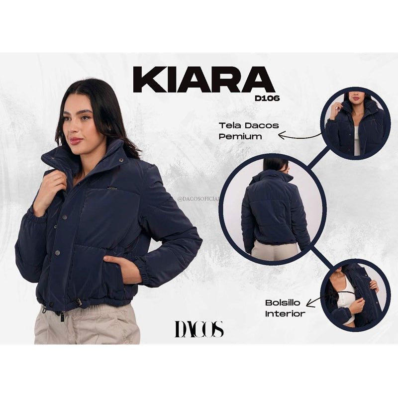 CHAQUETA PARA MUJER KIARA Estilo Puffer Acolchado con Interior Premium