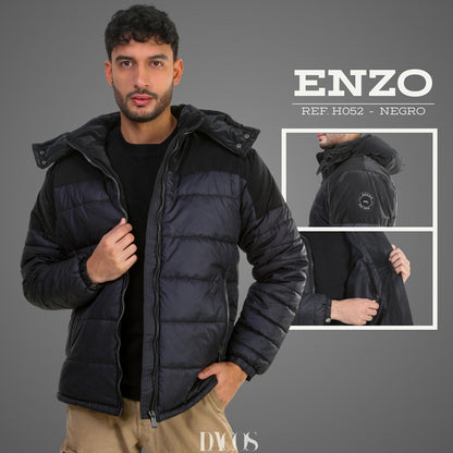 CHAQUETA PARA HOMBRE ENZO Acolchada para Hombre con Capota y Bolsillo Interior