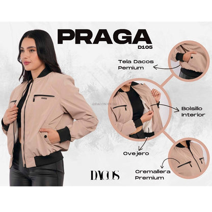 CHAQUETA PARA MUJER PRAGA Forro Ovejero y Tela Premium