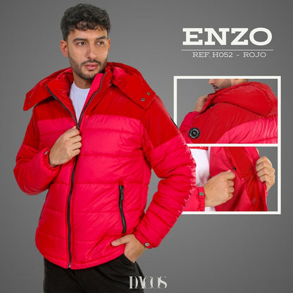 CHAQUETA PARA HOMBRE ENZO Acolchada para Hombre con Capota y Bolsillo Interior