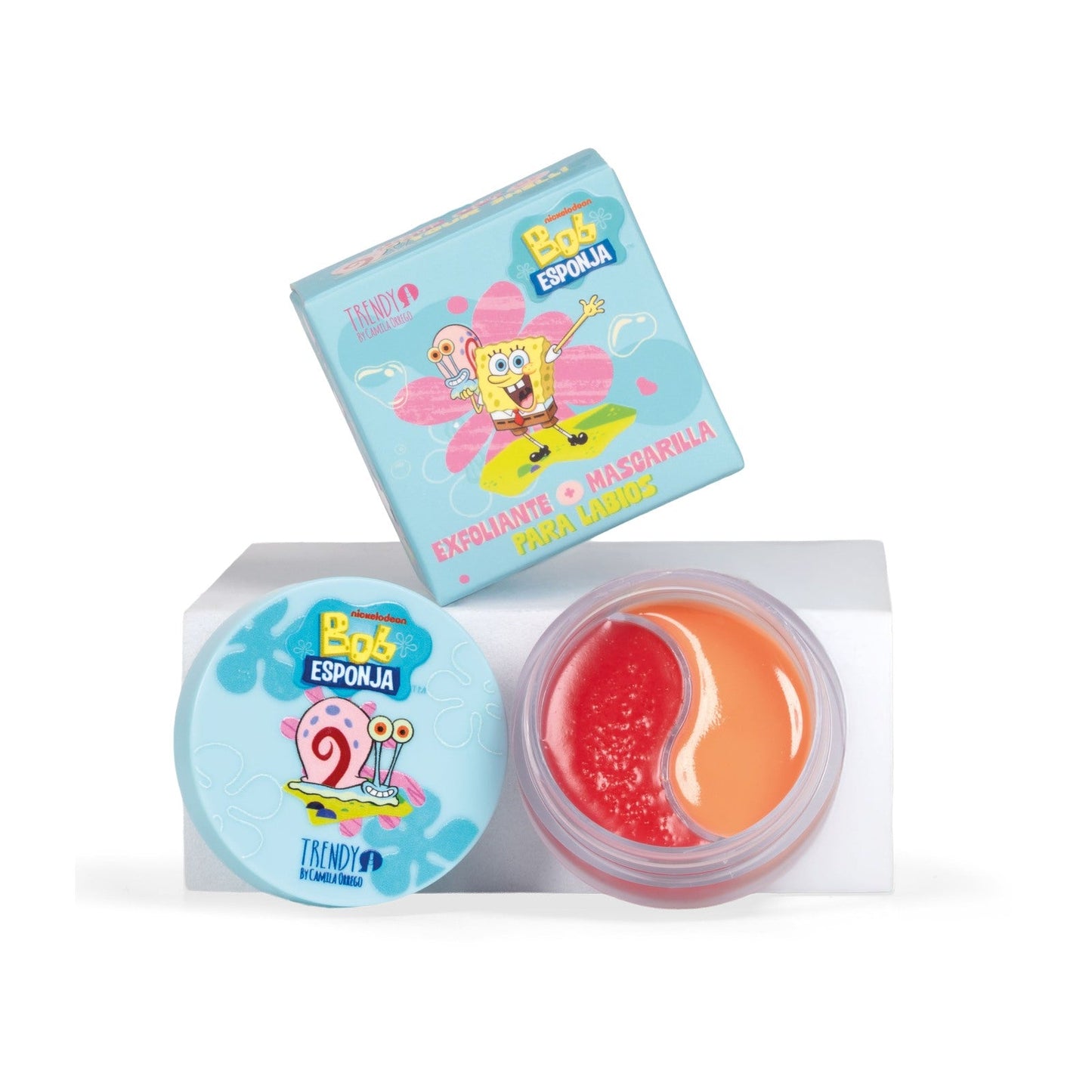 Dúo Exfoliante y Mascarilla de Labios Bob Esponja Trendy Ref DEB2487